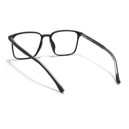 Voyage Thin Black Square Eyeglasses for Men & Women - MG6513-C1