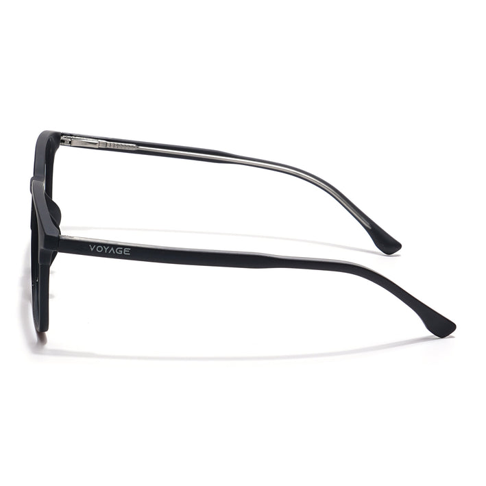 Voyage Thin Black Square Eyeglasses for Men & Women - MG6513-C1