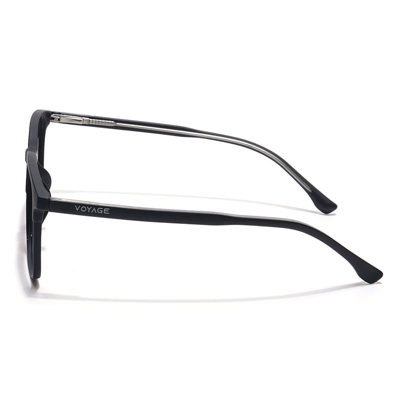 Voyage Thin Black Square Eyeglasses for Men & Women - MG6513-C1