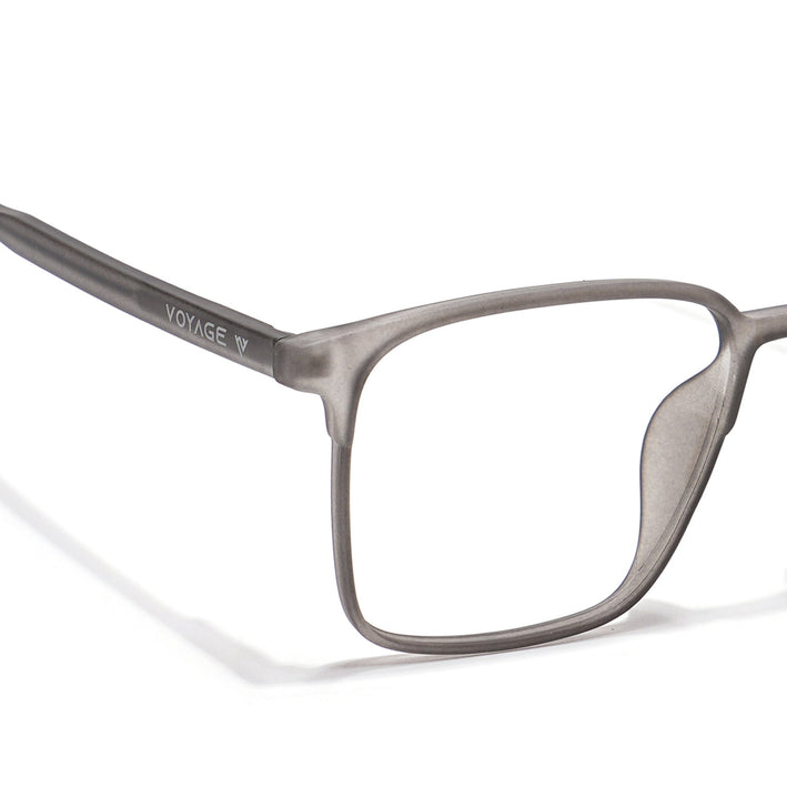 Voyage Thin Grey Square Eyeglasses for Men & Women - MG6514-C2