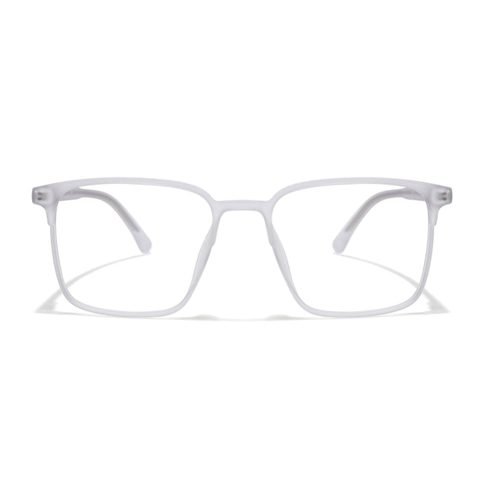 Voyage Thin Matt Transparent Square Eyeglasses for Men & Women - MG6515-C3