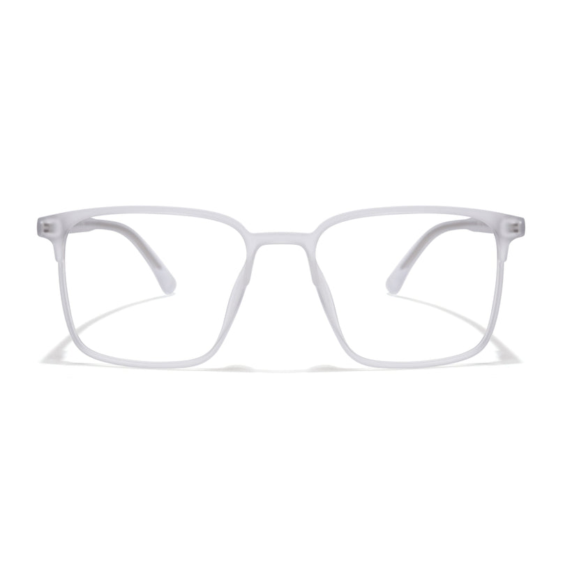 Voyage Thin Matt Transparent Square Eyeglasses for Men & Women - MG6515-C3