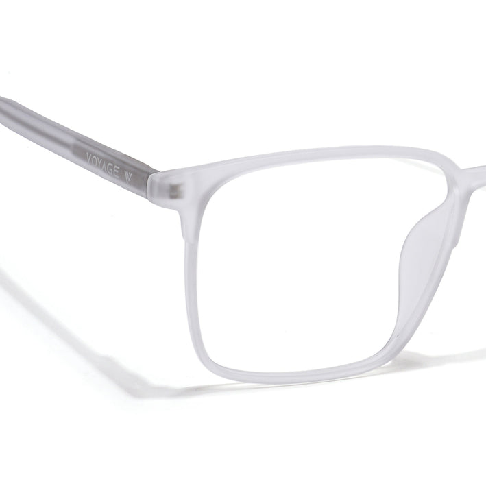 Voyage Thin Matt Transparent Square Eyeglasses for Men & Women - MG6515-C3