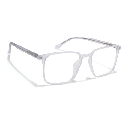 Voyage Thin Matt Transparent Square Eyeglasses for Men & Women - MG6515-C3