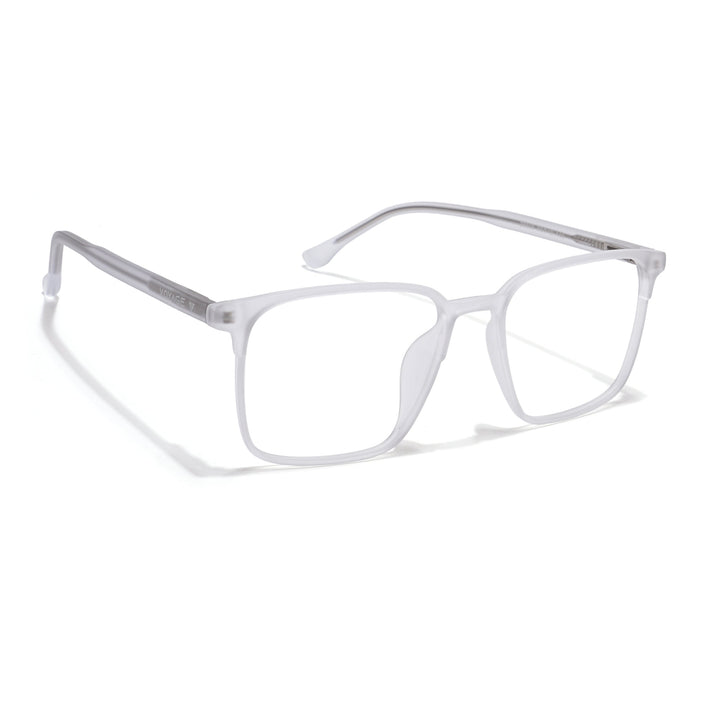 Voyage Thin Matt Transparent Square Eyeglasses for Men & Women - MG6515-C3