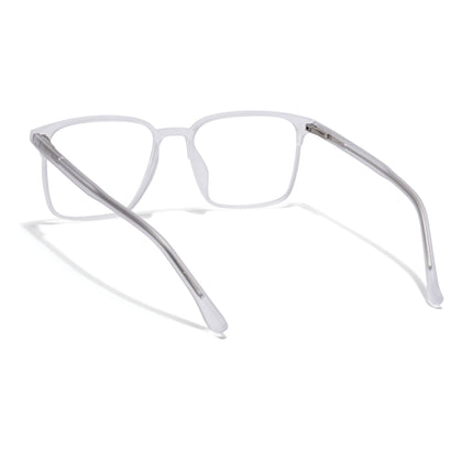 Voyage Thin Matt Transparent Square Eyeglasses for Men & Women - MG6515-C3