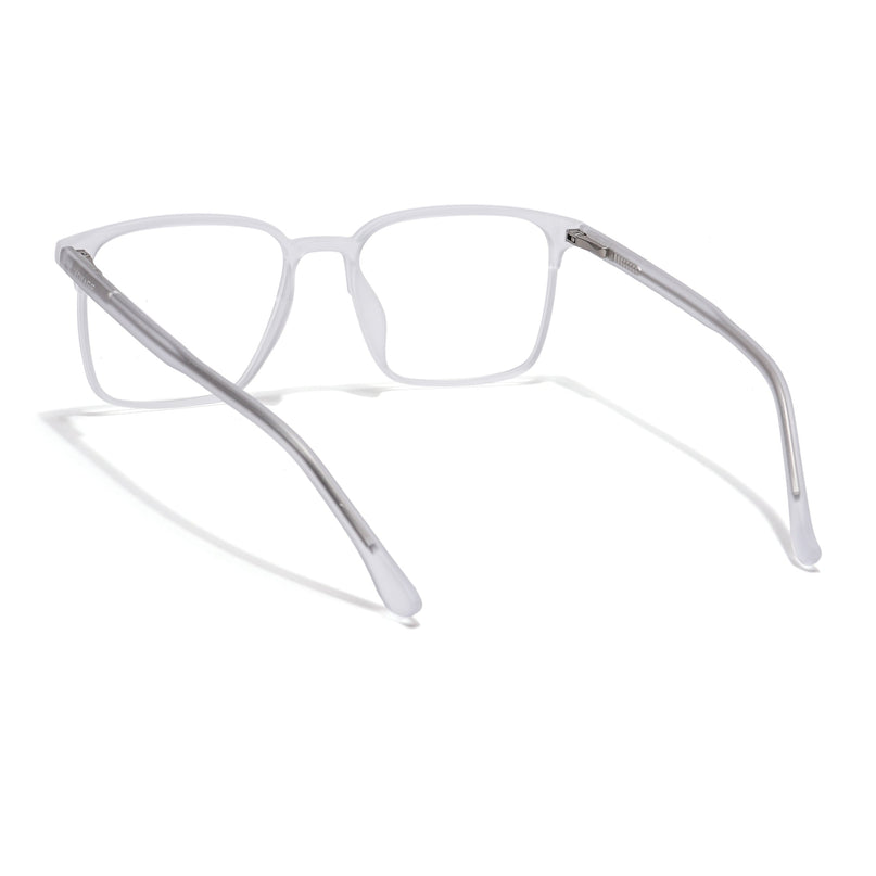 Voyage Thin Matt Transparent Square Eyeglasses for Men & Women - MG6515-C3
