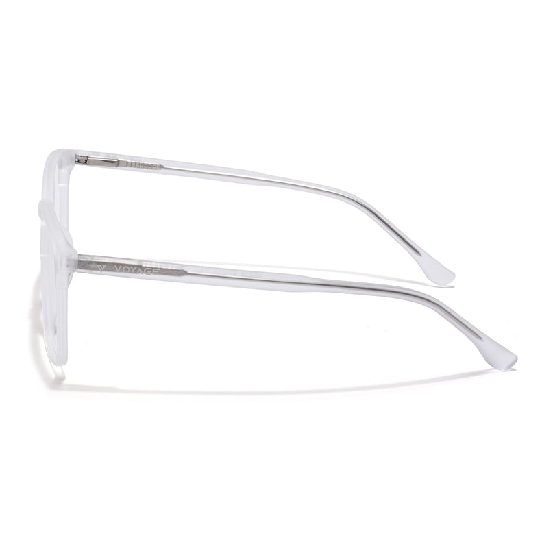 Voyage Thin Matt Transparent Square Eyeglasses for Men & Women - MG6515-C3