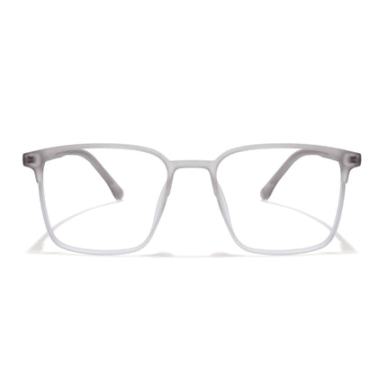 Voyage Thin Light Grey Square Eyeglasses for Men & Women - MG6516-C4