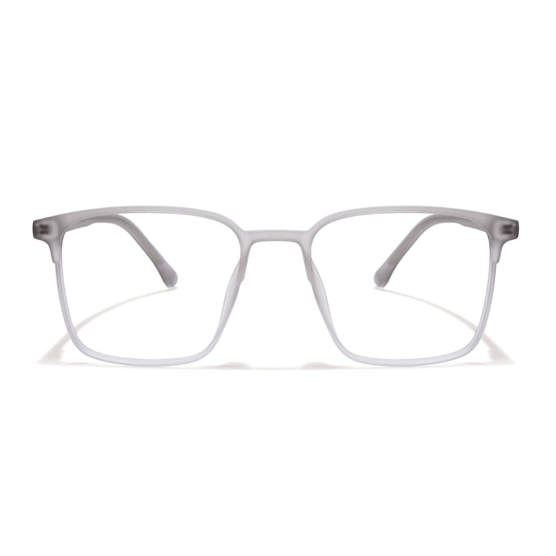 Voyage Thin Light Grey Square Eyeglasses for Men & Women - MG6516-C4