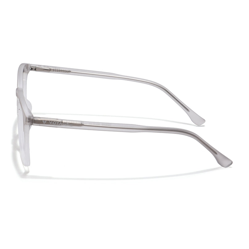 Voyage Thin Light Grey Square Eyeglasses for Men & Women - MG6516-C4