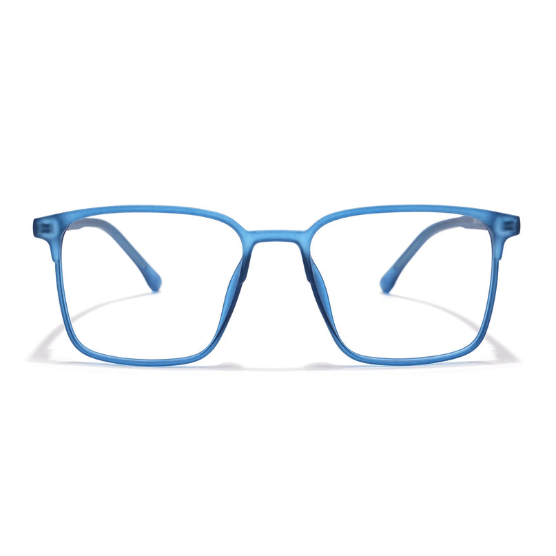 Voyage Thin Navy Blue Square Eyeglasses for Men & Women - MG6519-C7