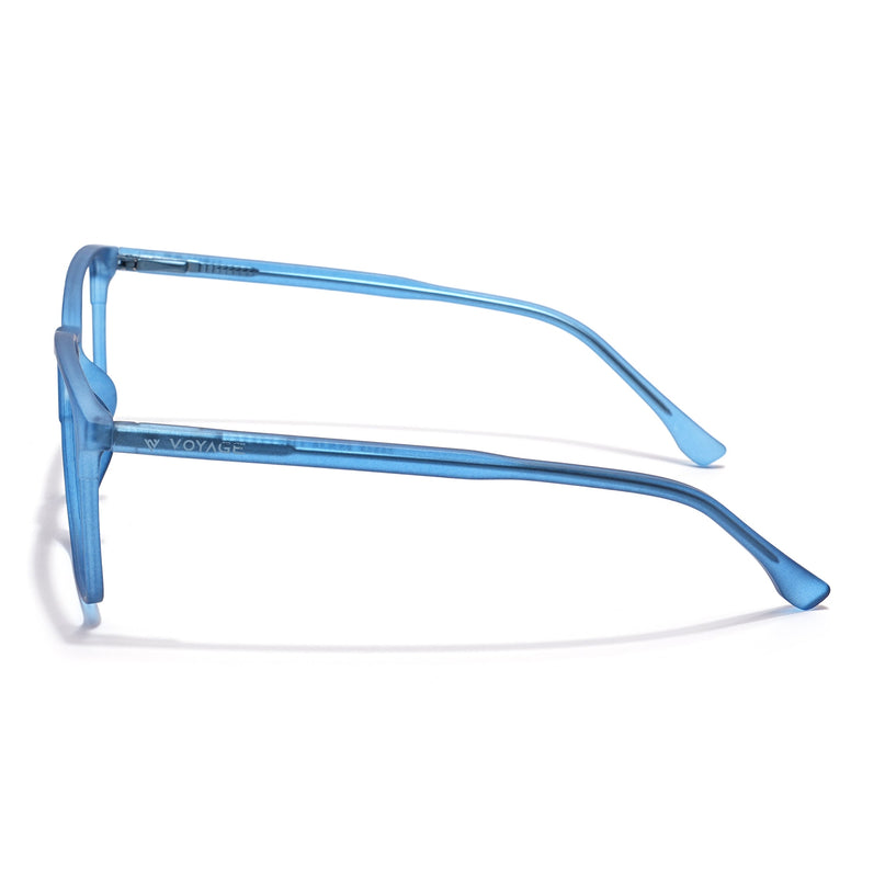 Voyage Thin Navy Blue Square Eyeglasses for Men & Women - MG6519-C7