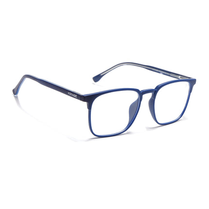 Voyage Blue Square Eyeglasses for Men & Women (28806FMG7589)