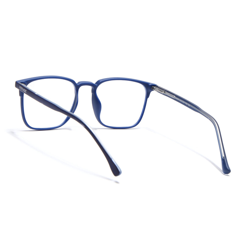 Voyage Blue Square Eyeglasses for Men & Women (28806FMG7589)