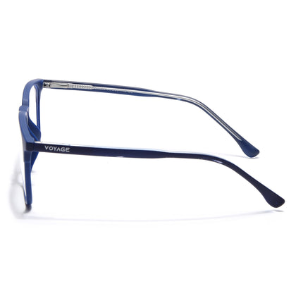 Voyage Blue Square Eyeglasses for Men & Women (28806FMG7589)