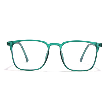 Voyage Green Square Eyeglasses for Men & Women (28806FMG7590)