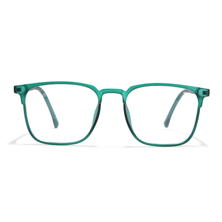 Voyage Green Square Eyeglasses for Men & Women (28806FMG7590)