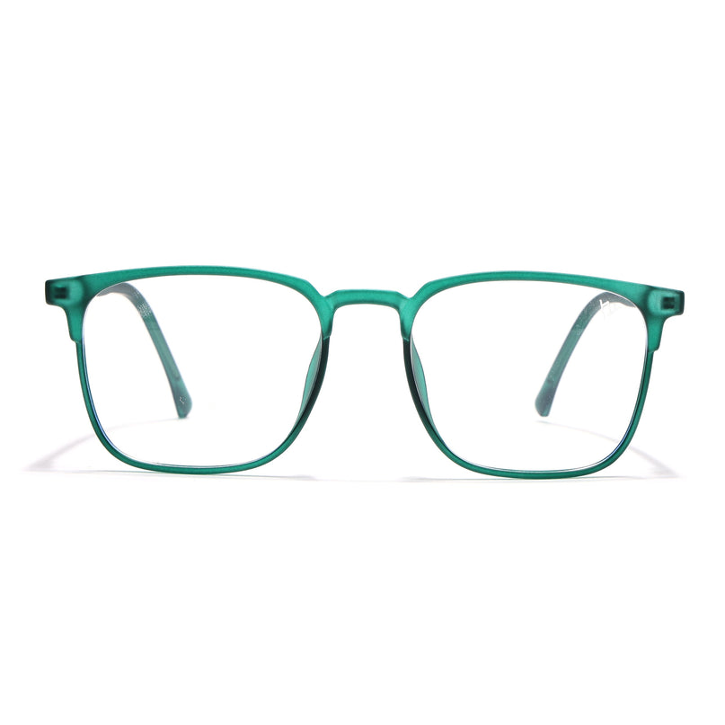 Voyage Green Square Eyeglasses for Men & Women (28806FMG7590)