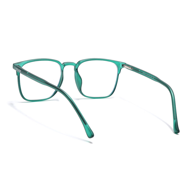 Voyage Green Square Eyeglasses for Men & Women (28806FMG7590)