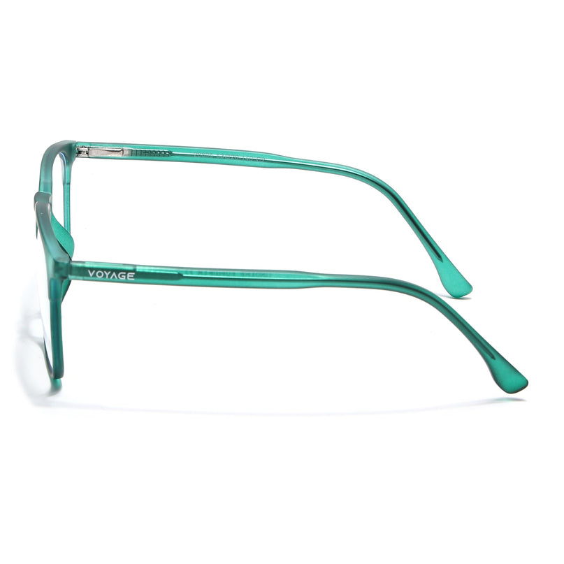 Voyage Green Square Eyeglasses for Men & Women (28806FMG7590)