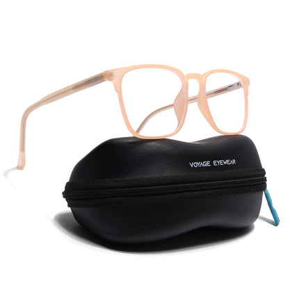 Voyage Peach Square Eyeglasses for Men & Women (28806FMG7591)