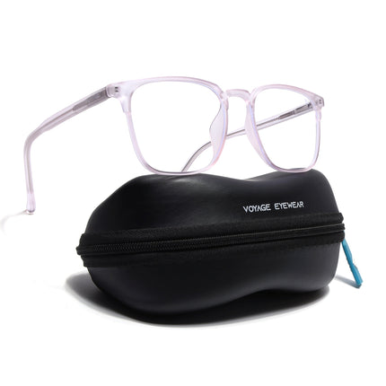 Voyage Light Pink Square Eyeglasses for Men & Women (28806FMG7592)