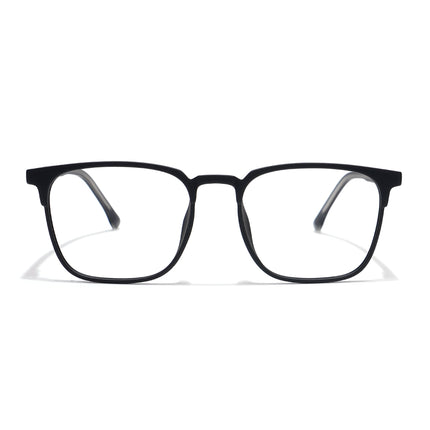 Voyage Thin Black Square Eyeglasses for Men & Women - MG6520-C1