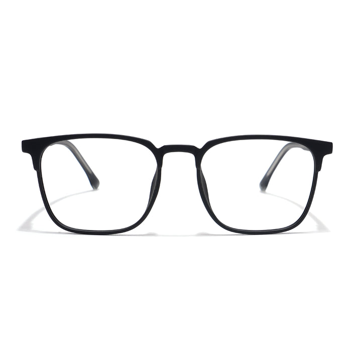 Voyage Thin Black Square Eyeglasses for Men & Women - MG6520-C1
