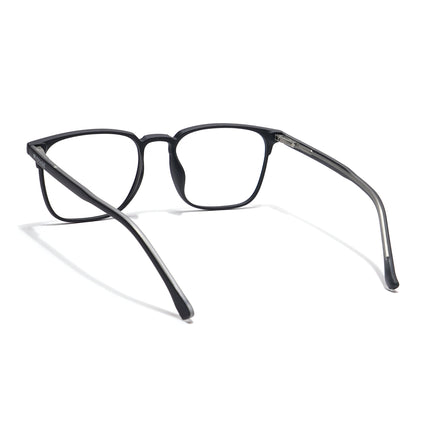 Voyage Thin Black Square Eyeglasses for Men & Women - MG6520-C1