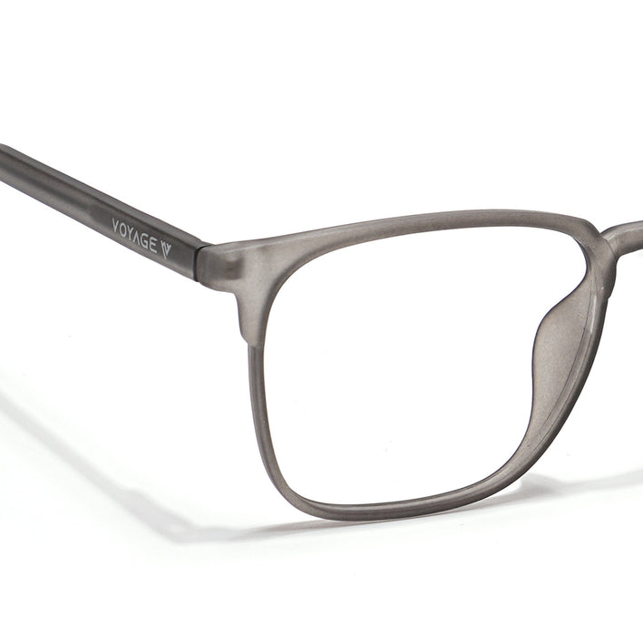 Voyage Thin Grey Square Eyeglasses for Men & Women - MG6521-C2