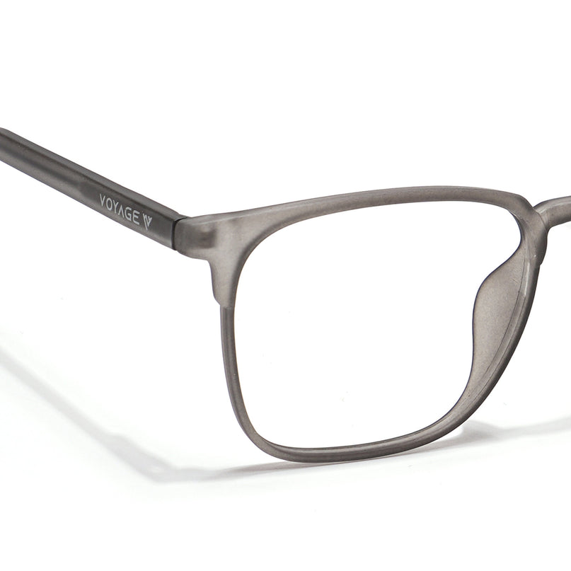 Voyage Thin Grey Square Eyeglasses for Men & Women - MG6521-C2