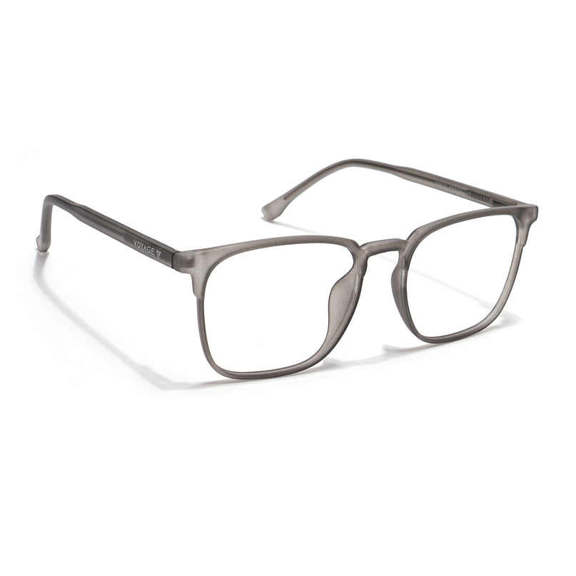 Voyage Thin Grey Square Eyeglasses for Men & Women - MG6521-C2