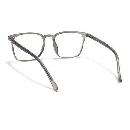 Voyage Thin Grey Square Eyeglasses for Men & Women - MG6521-C2
