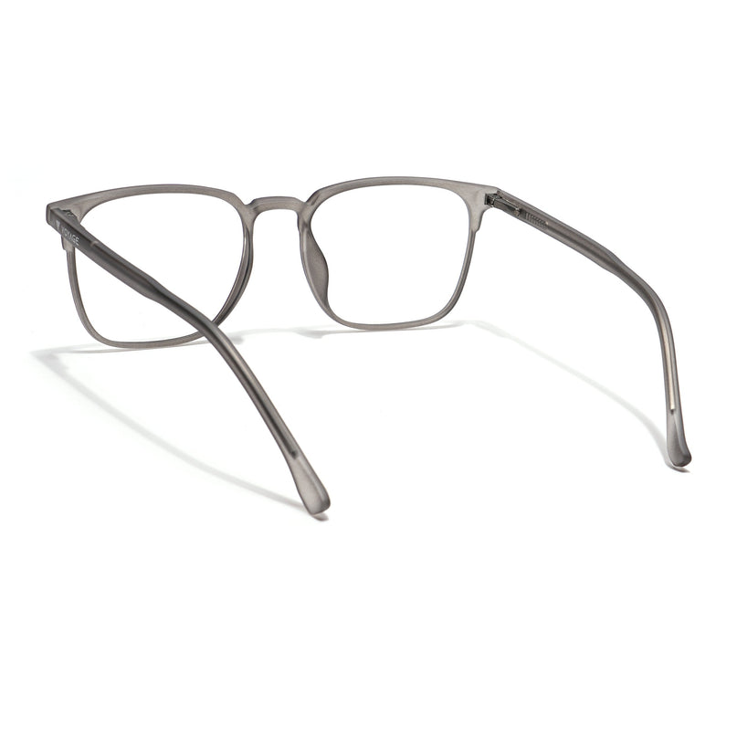 Voyage Thin Grey Square Eyeglasses for Men & Women - MG6521-C2