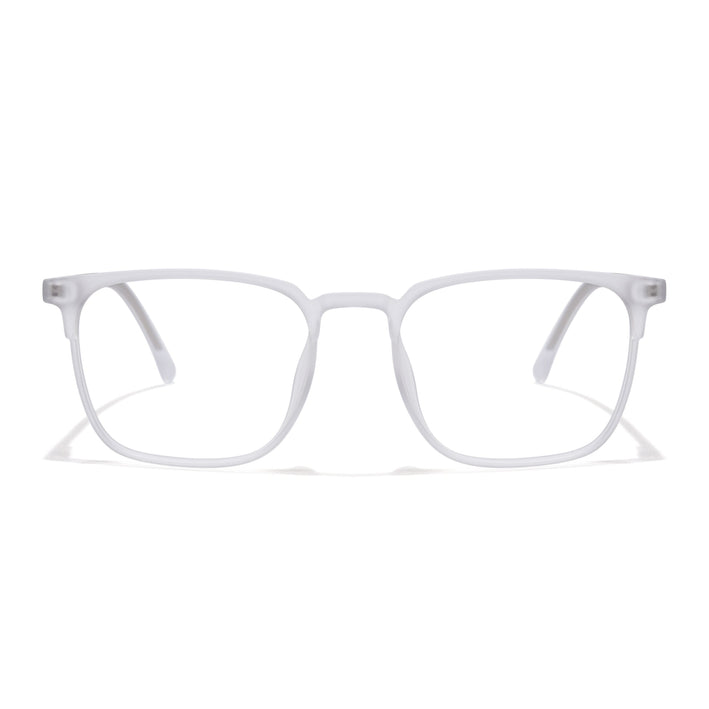 Voyage Thin Matt Transparent Square Eyeglasses for Men & Women - MG6522-C3