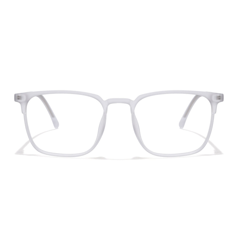 Voyage Thin Matt Transparent Square Eyeglasses for Men & Women - MG6522-C3