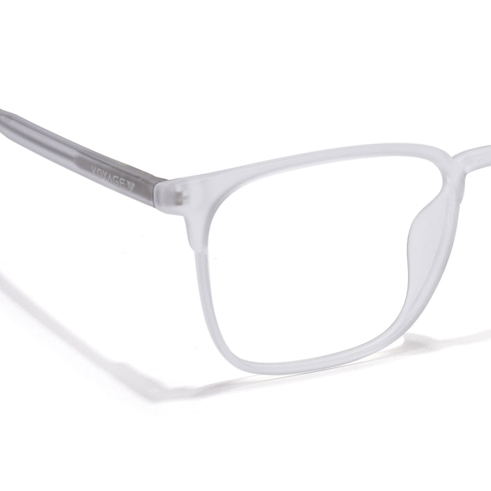 Voyage Thin Matt Transparent Square Eyeglasses for Men & Women - MG6522-C3