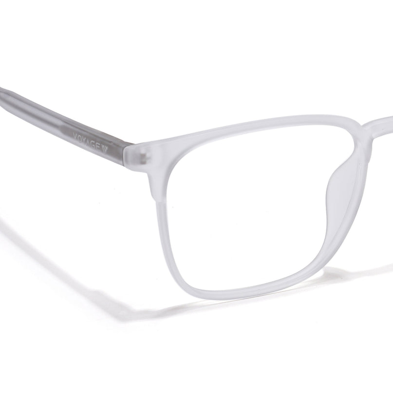 Voyage Thin Matt Transparent Square Eyeglasses for Men & Women - MG6522-C3