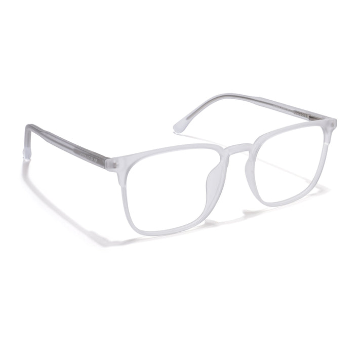 Voyage Thin Matt Transparent Square Eyeglasses for Men & Women - MG6522-C3