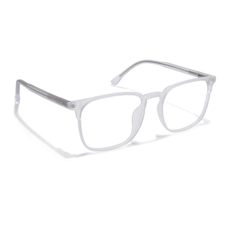 Voyage Thin Matt Transparent Square Eyeglasses for Men & Women - MG6522-C3
