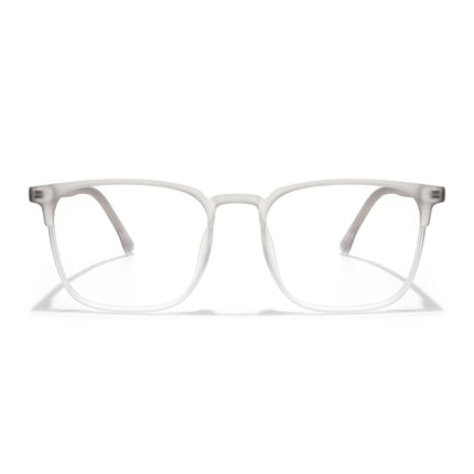Voyage Thin Light Grey Square Eyeglasses for Men & Women - MG6523-C4