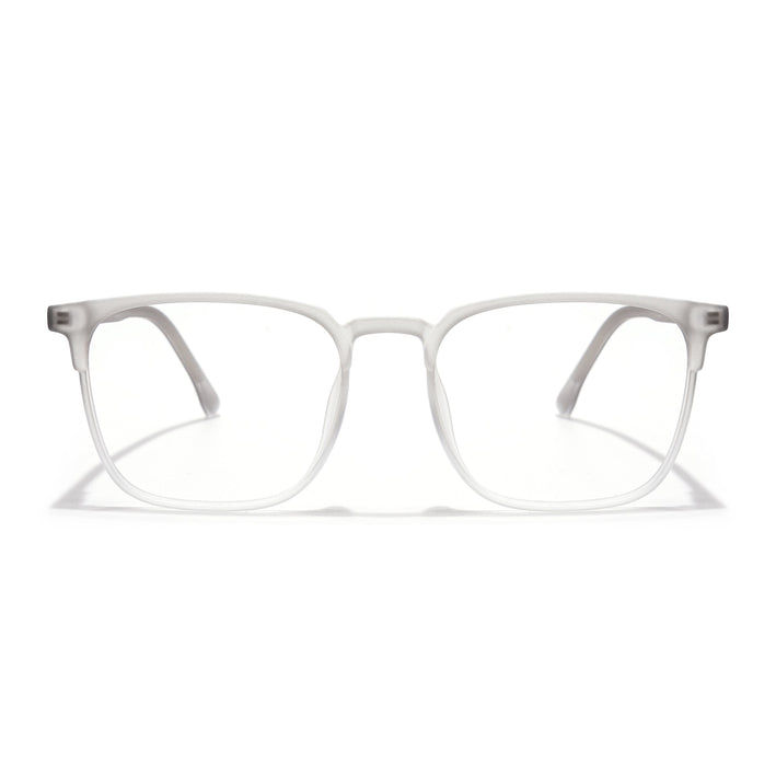 Voyage Thin Light Grey Square Eyeglasses for Men & Women - MG6523-C4