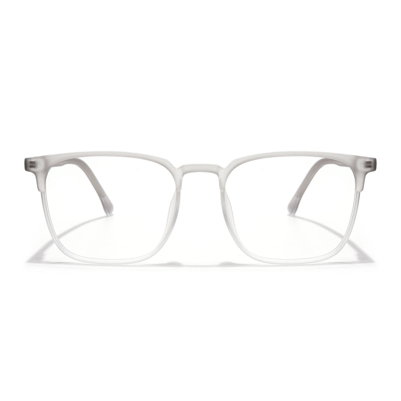 Voyage Thin Light Grey Square Eyeglasses for Men & Women - MG6523-C4