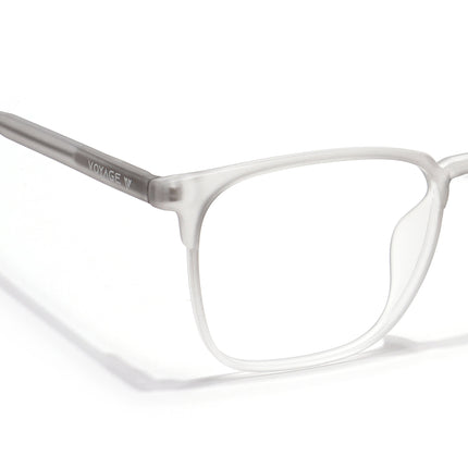 Voyage Thin Light Grey Square Eyeglasses for Men & Women - MG6523-C4