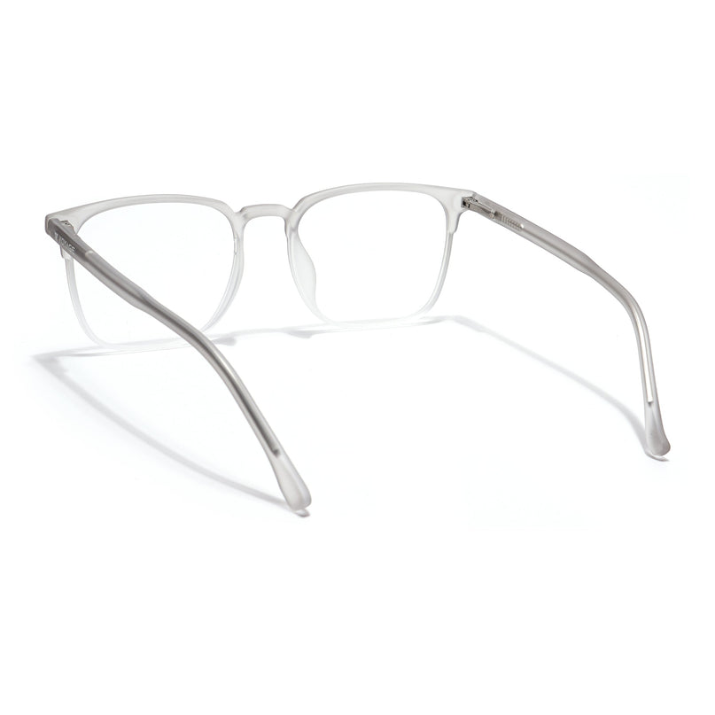 Voyage Thin Light Grey Square Eyeglasses for Men & Women - MG6523-C4