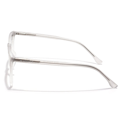 Voyage Thin Light Grey Square Eyeglasses for Men & Women - MG6523-C4