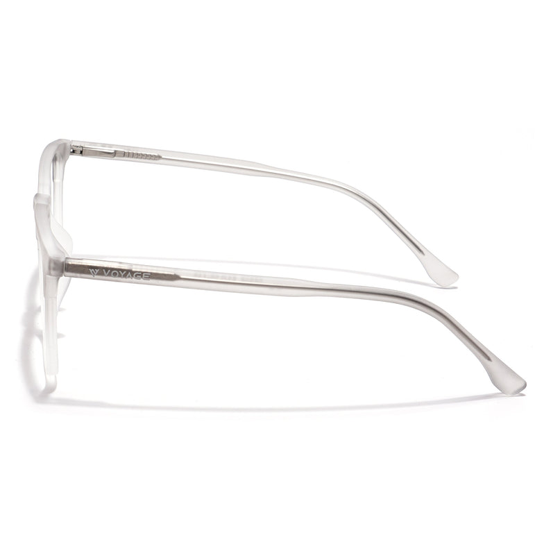 Voyage Thin Light Grey Square Eyeglasses for Men & Women - MG6523-C4