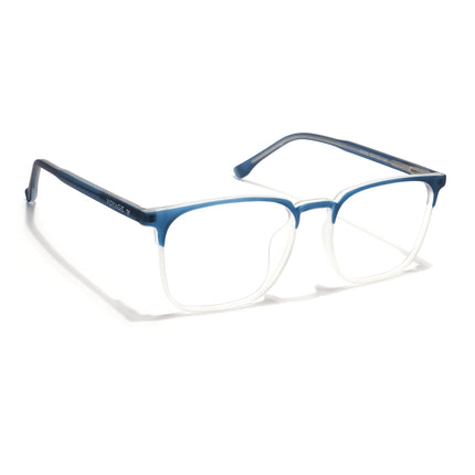 Voyage Thin Navy Blue & Transparent Square Eyeglasses for Men & Women - MG6525-C6