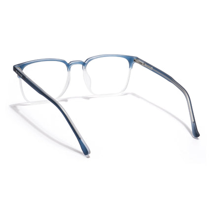 Voyage Thin Navy Blue & Transparent Square Eyeglasses for Men & Women - MG6525-C6